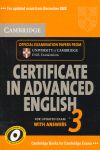 CAMBRIDGE CERTIFICATE IN ADVANCED ENGLISH 3 FOR UPDATED EXAM STUDENT'S BOOK WITH