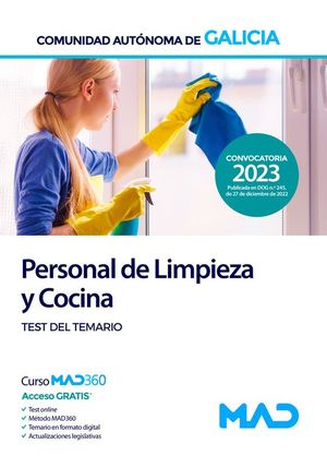 PERSONAL DE LIMPIEZA Y COCINA GALICIA. TEST DEL TEMARIO