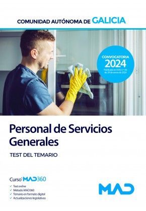 PERSONAL DE SERVICIOS GENERALES (PSX) GALICIA. TEST DEL TEMARIO