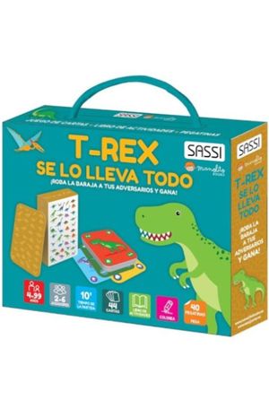 T-REX SE LO LLEVA TODO. JUEGO DE CARTAS + LIBRO DE ACTIVIDADES + PEGATINAS (+4 AOS)