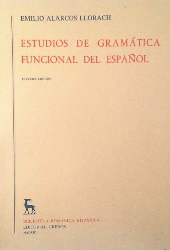 ESTUDIOS DE GRAMATICA FUNCIONAL DEL ESPAOL