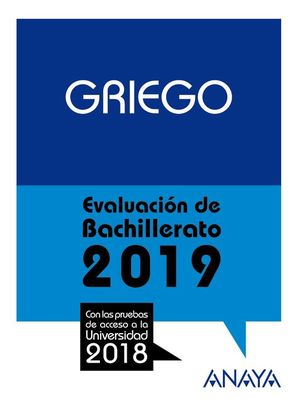GRIEGO. EVALUACIN DE BACHILLERATO 2019