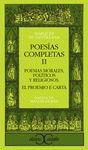 POESIAS COMPLETAS II. POEMAS MORALES, POLITICOS Y RELIGIOSOS. PROEMIO