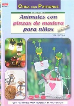 ANIMALES CON PINZAS DE MADERA PARA NIOS