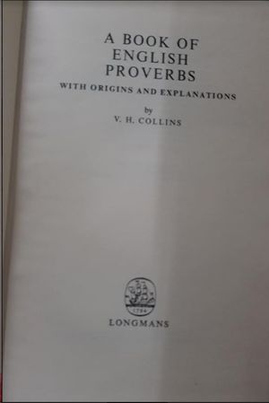 A BOOK ENGLISH PROVERBS